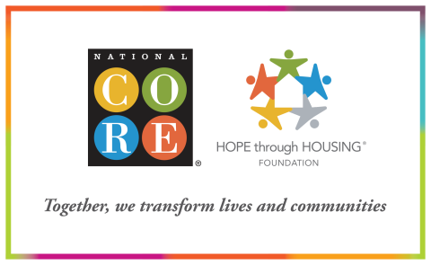 National CORE and Hope through Housing Foundation logos side by side.